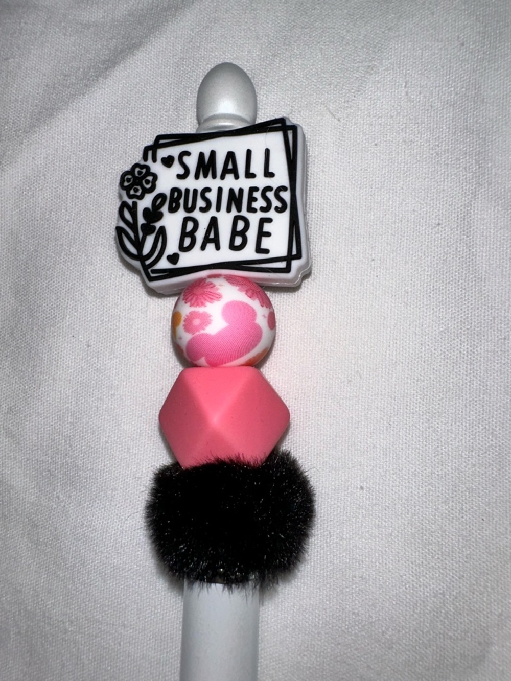 STYLUS - “Small Business Babe” Pink Handmade stylus/pen